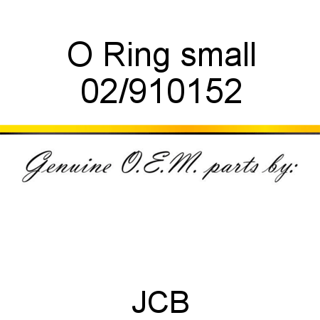 O Ring, small 02/910152