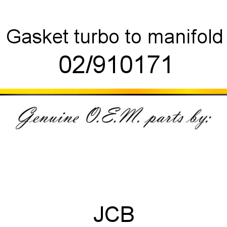 Gasket, turbo to manifold 02/910171