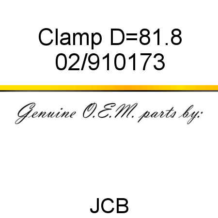 Clamp, D=81.8 02/910173