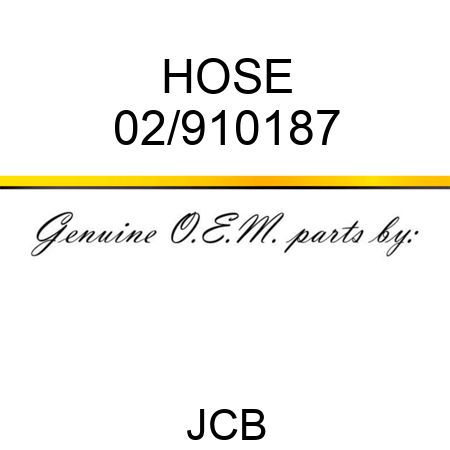 HOSE 02/910187