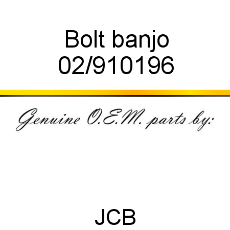 Bolt, banjo 02/910196