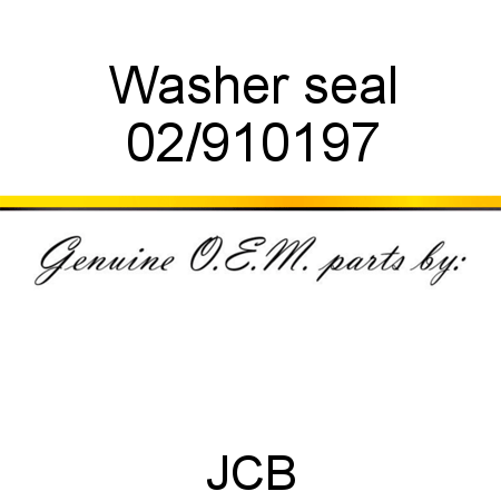 Washer, seal 02/910197