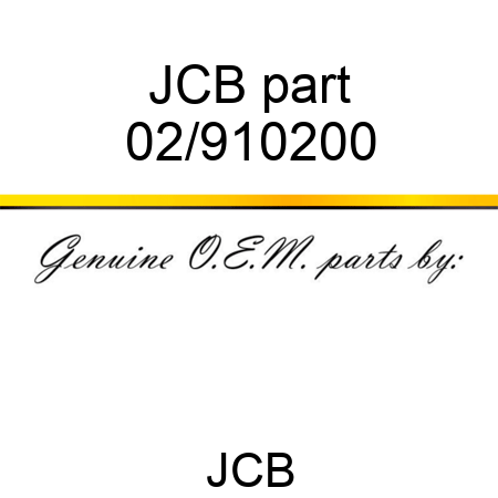 JCB part 02/910200