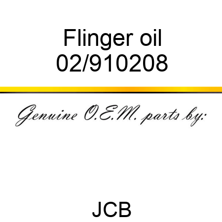 Flinger oil 02/910208