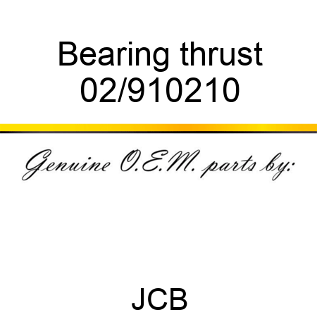 Bearing thrust 02/910210