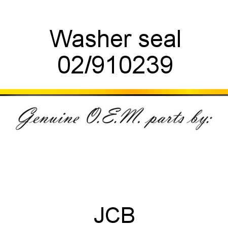 Washer, seal 02/910239