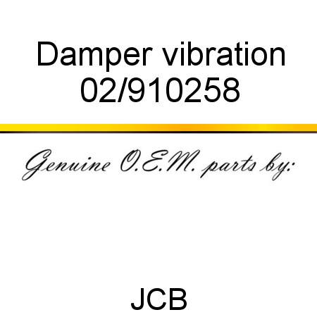Damper, vibration 02/910258