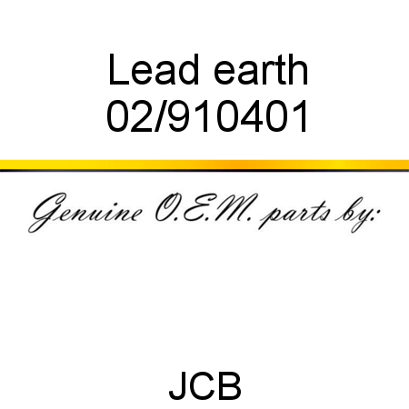 Lead, earth 02/910401