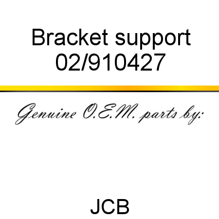 Bracket, support 02/910427