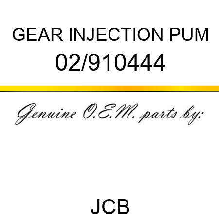 GEAR INJECTION PUM 02/910444