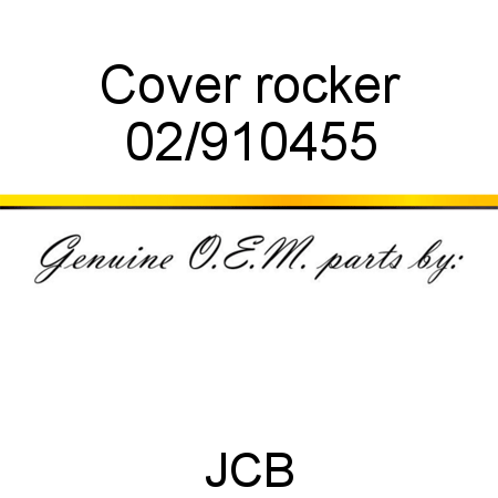 Cover, rocker 02/910455