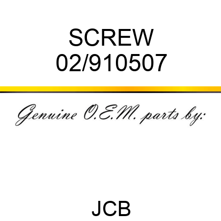 SCREW 02/910507