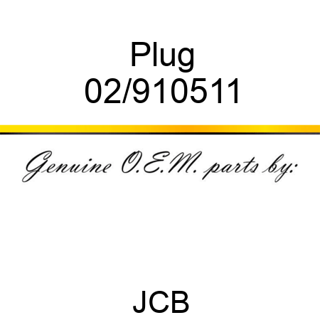 Plug 02/910511