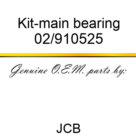 Kit-main bearing 02/910525