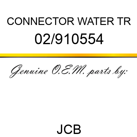 CONNECTOR WATER TR 02/910554