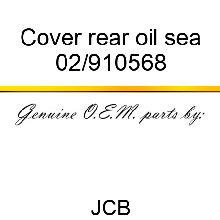 Cover rear oil sea 02/910568