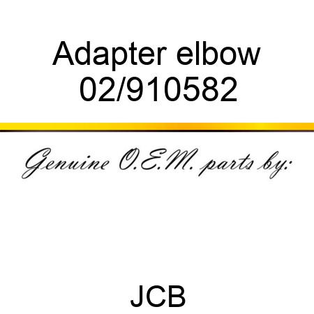 Adapter elbow 02/910582