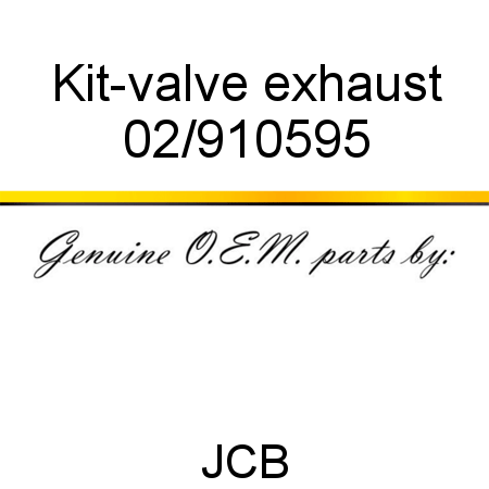 Kit-valve, exhaust 02/910595