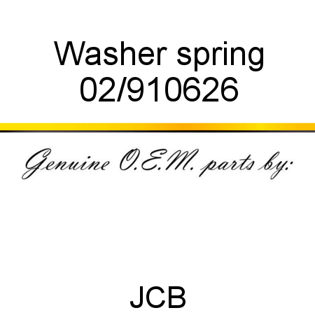 Washer, spring 02/910626