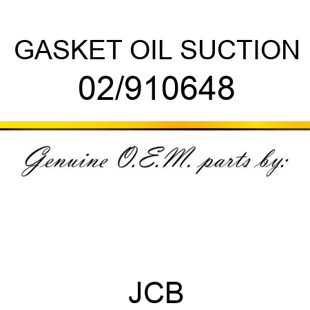 GASKET OIL SUCTION 02/910648