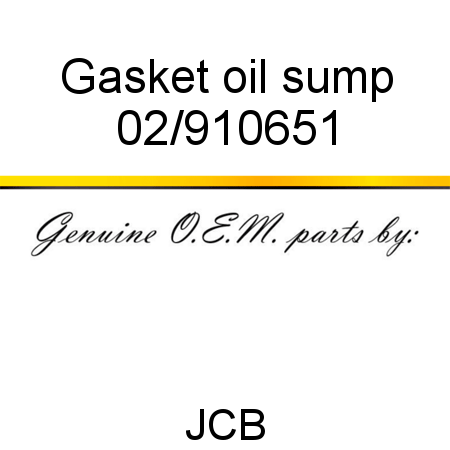 Gasket, oil sump 02/910651