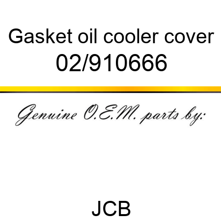 Gasket, oil cooler cover 02/910666