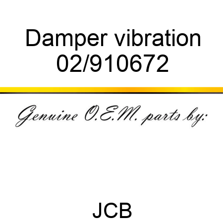 Damper vibration 02/910672