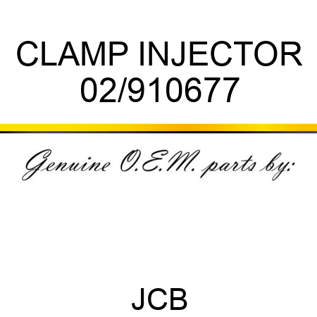 CLAMP INJECTOR 02/910677