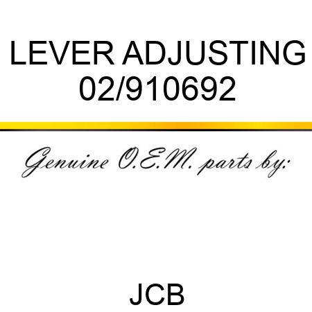 LEVER ADJUSTING 02/910692