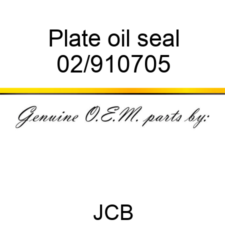 Plate oil seal 02/910705