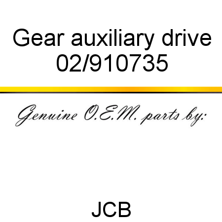 Gear, auxiliary drive 02/910735