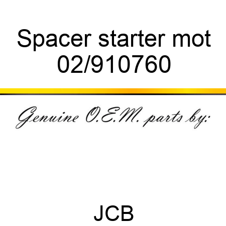 Spacer starter mot 02/910760