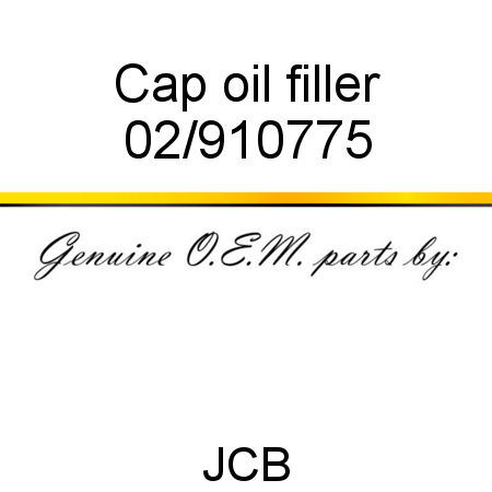 Cap, oil filler 02/910775