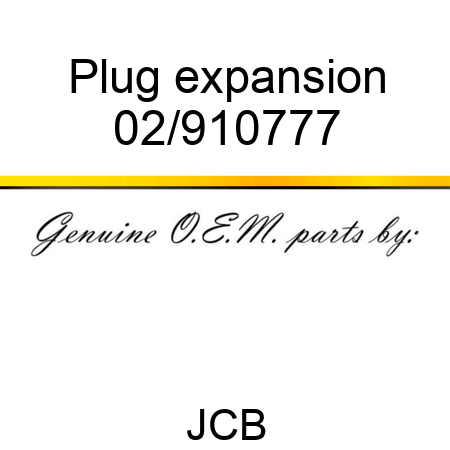 Plug expansion 02/910777