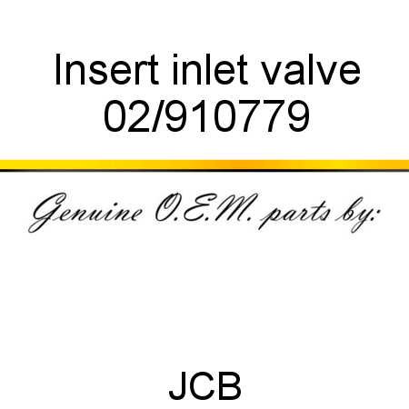 Insert, inlet valve 02/910779