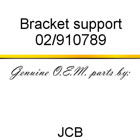 Bracket, support 02/910789