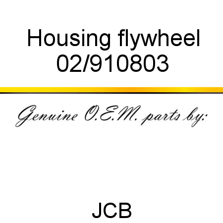 Housing, flywheel 02/910803