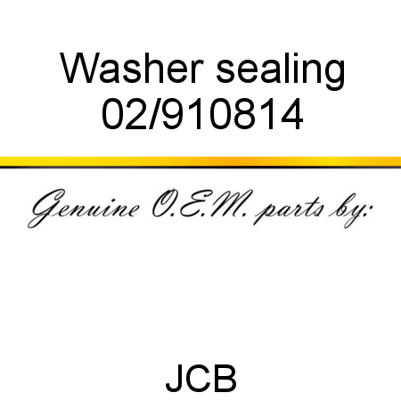 Washer, sealing 02/910814