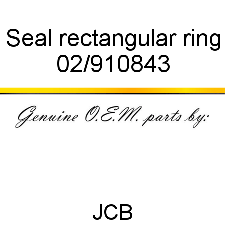 Seal, rectangular ring 02/910843