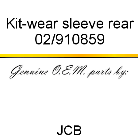 Kit-wear sleeve, rear 02/910859