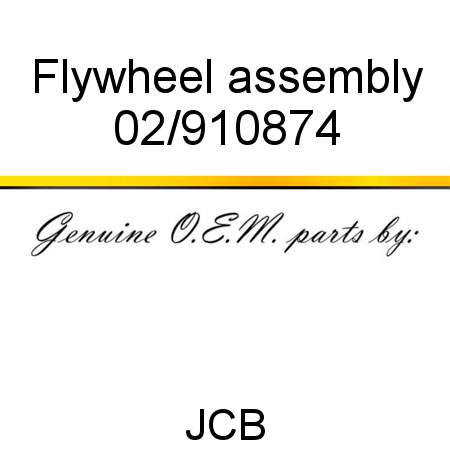 Flywheel, assembly 02/910874