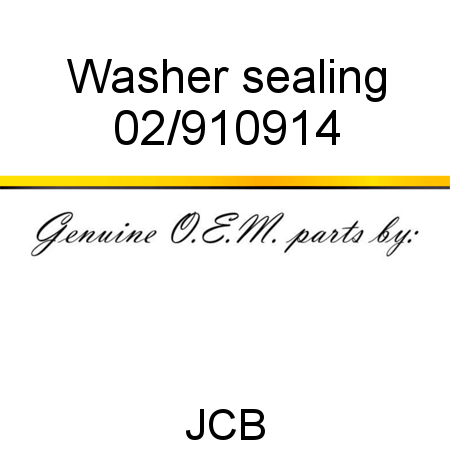Washer, sealing 02/910914