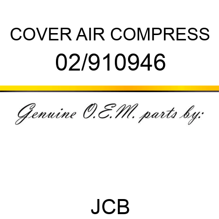 COVER AIR COMPRESS 02/910946