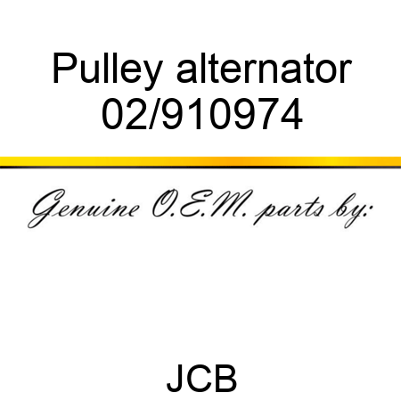 Pulley alternator 02/910974