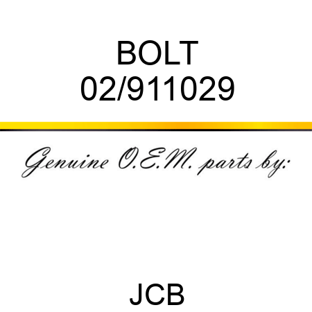 BOLT 02/911029