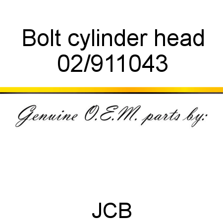 Bolt, cylinder head 02/911043