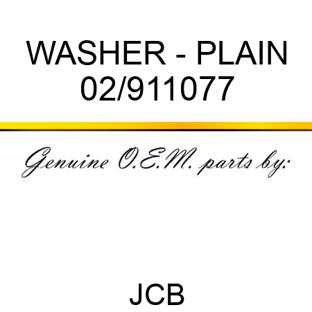 WASHER - PLAIN 02/911077