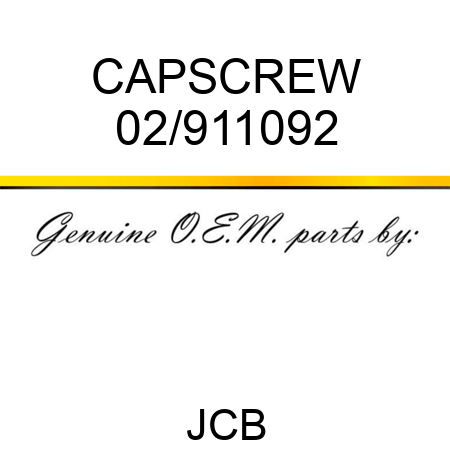 CAPSCREW 02/911092