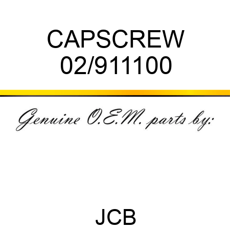 CAPSCREW 02/911100