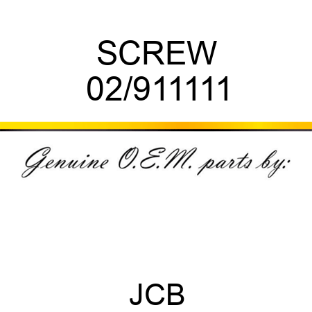 SCREW 02/911111